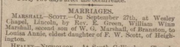 1904 WW MARSHALL marriage